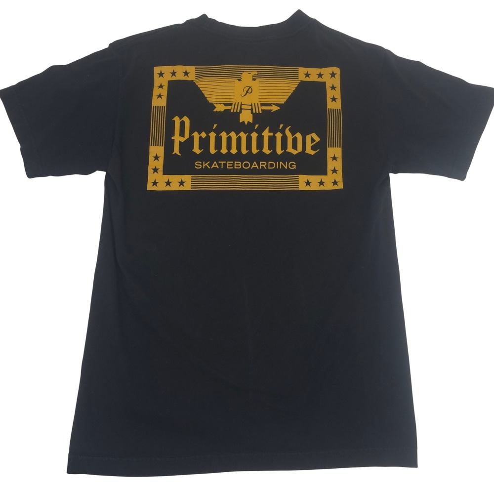 Primitive Skateboarding Graphic Logo Black T-Shirt Mens Small